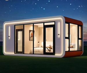 Pannello sandwich prefabbricato modulare esterno di lusso per case container Apple Cabin per Office Hotel
